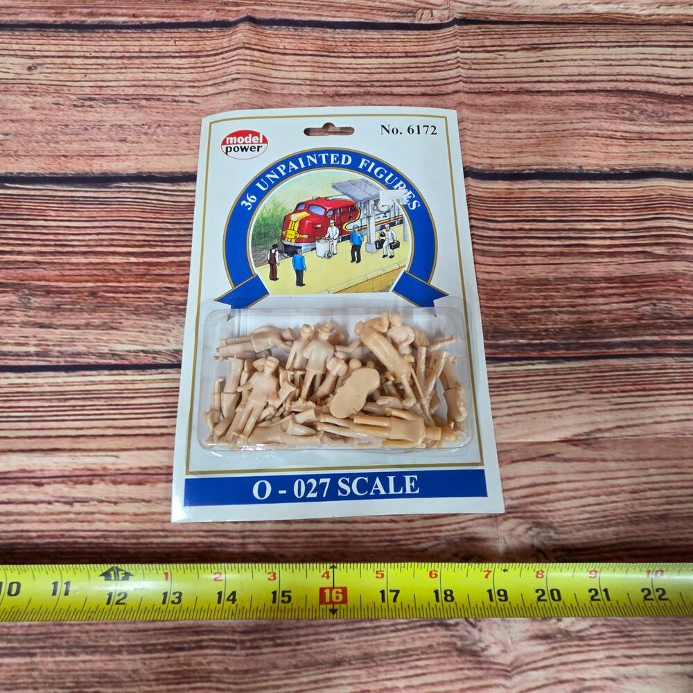 Model Power Railroad Figures (O-027 Scale) — 36 Unpainted Figures
